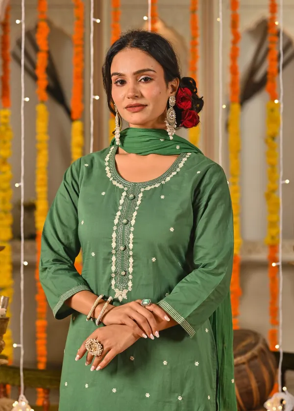 Emerald_Green_Embroidered_Cotton_Suit_Set_With_Dupatta