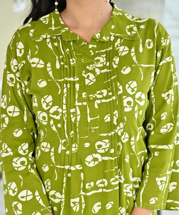 Olive_Green_Printed_Cotton_Co_Ord_Set