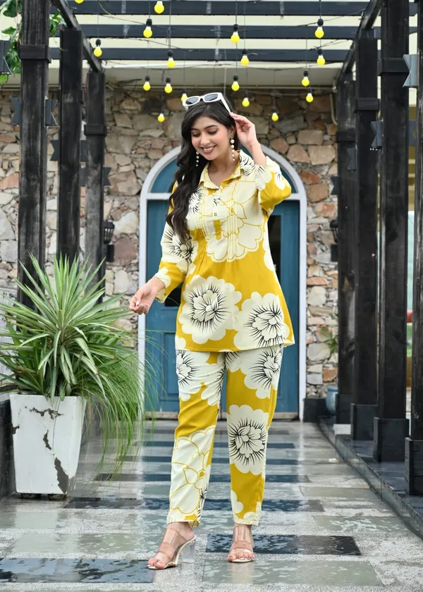Mustard_Yellow_Floral_Printed_Co_Ord_Set