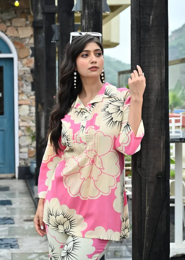 Pink_Cream_Floral_Printed_Co_Ord_Set