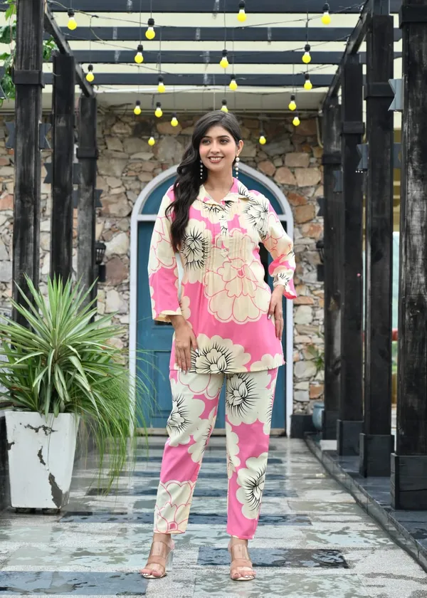 Pink_Cream_Floral_Printed_Co_Ord_Set