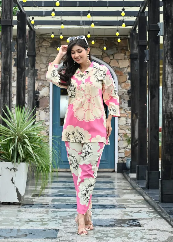 Pink_Cream_Floral_Printed_Co_Ord_Set