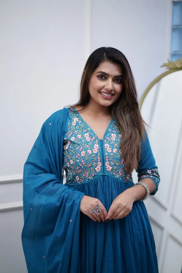 Teal_Blue_Embroidered_Cotton_Kurta_Set_with_Dupatta