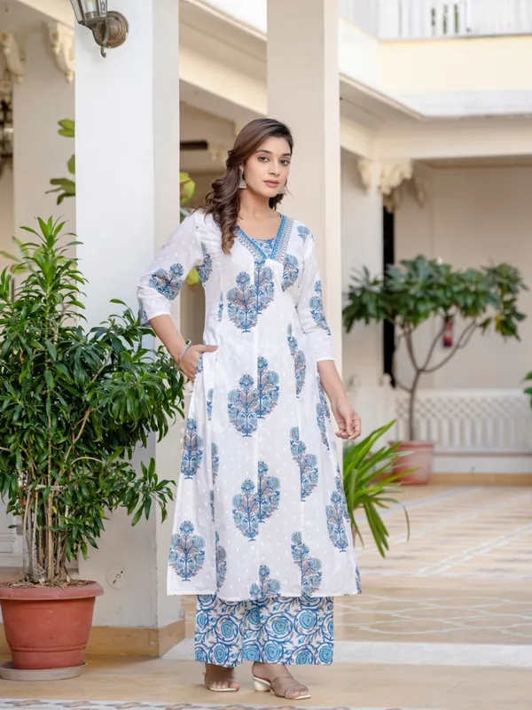 Elegant_Sky_Blue_&_White_Floral_Chanderi_Cotton_Suit_Set_with_Dupatta