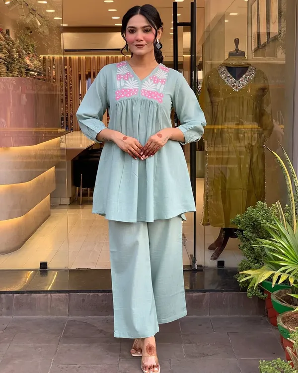 Mint_Green_Cotton_Co-ord_Set_with_Pink_Embroidery
