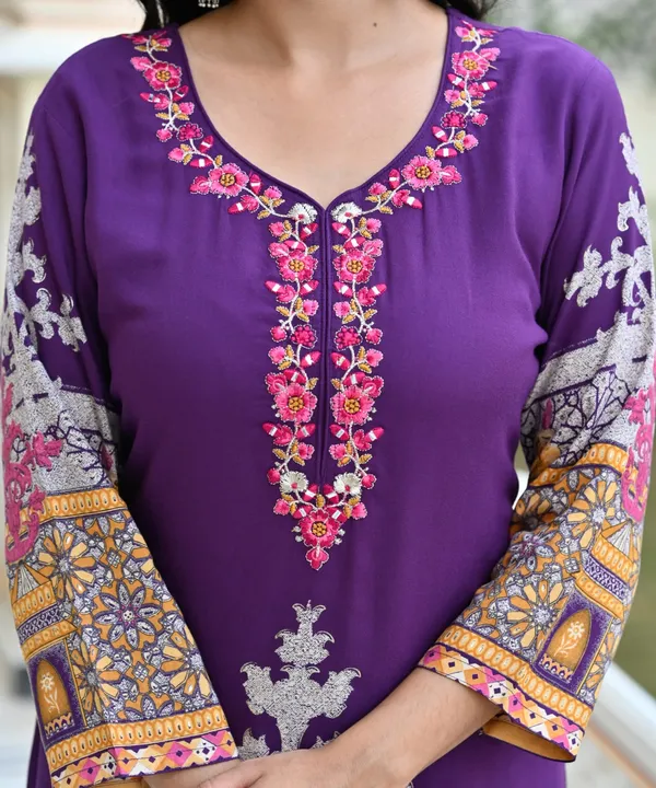 Royal_Purple_Printed_Rayon_Suit_Set