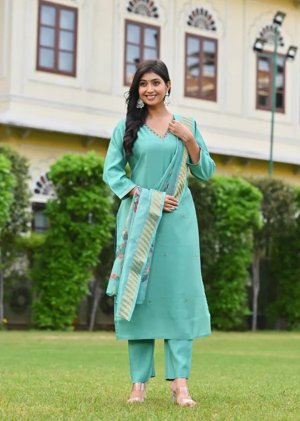 Aqua_Blue_Embroidered_Suit_Set_with_Printed_Dupatta