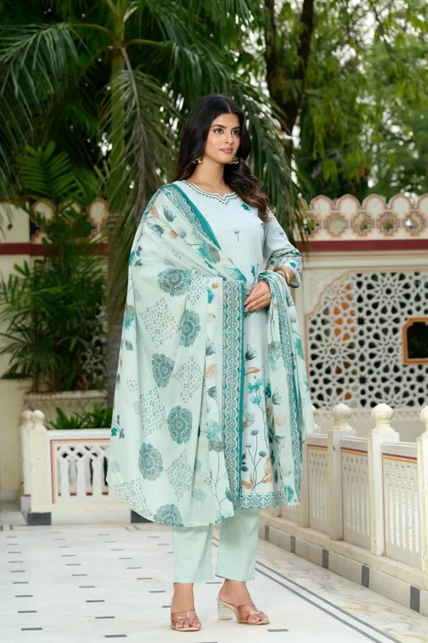 Mint_Green_Floral_Printed_Cotton_Suit_Set
