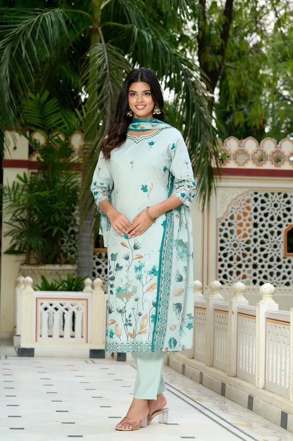 Mint_Green_Floral_Printed_Cotton_Suit_Set