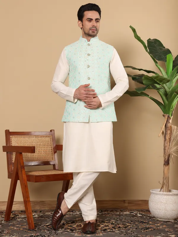 Men's_See_Green_Embroidered_Nehru_Jacket