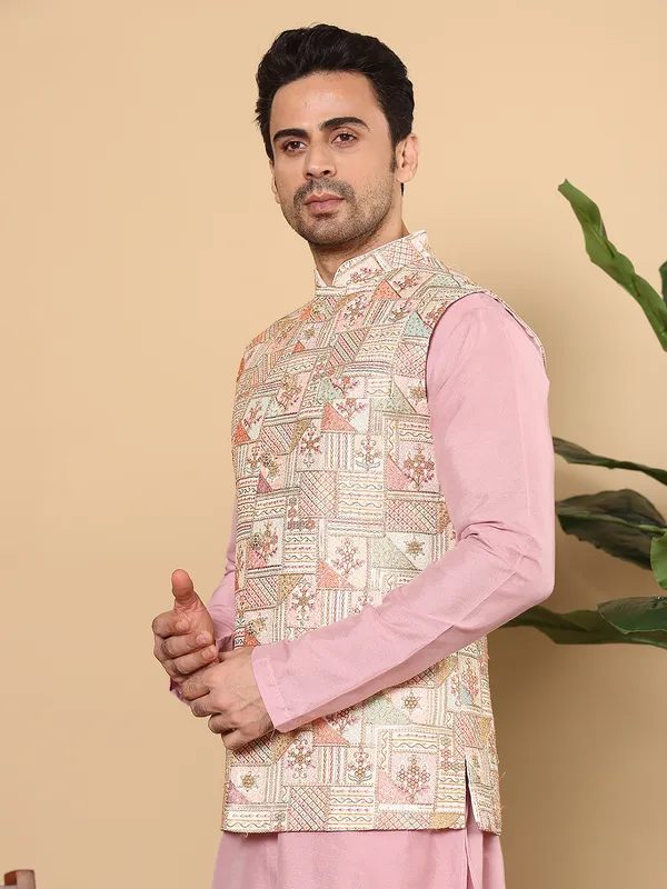 Men's_Multi-Colour_Embroidered_Nehru_Jacket
