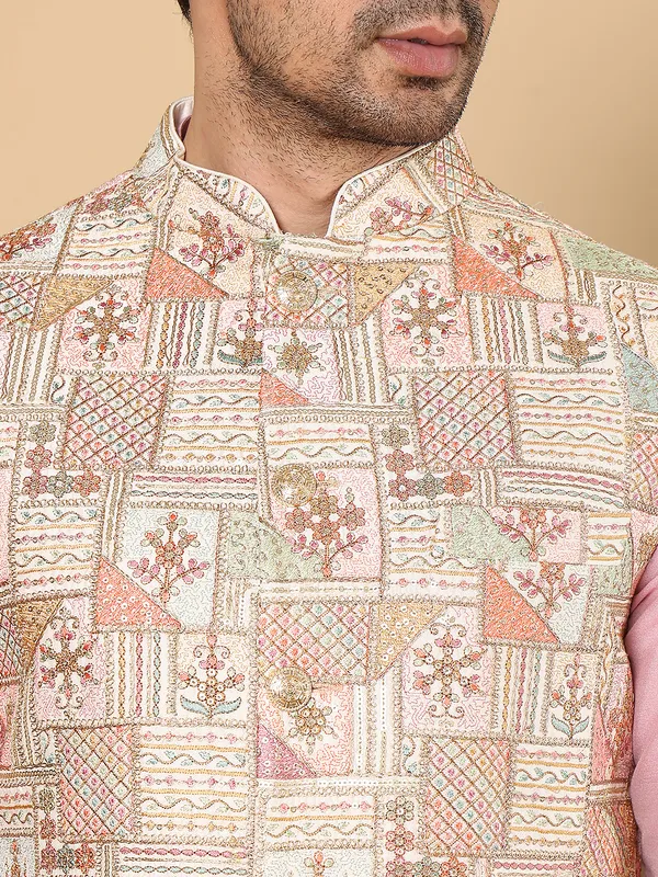 Men's_Multi-Colour_Embroidered_Nehru_Jacket