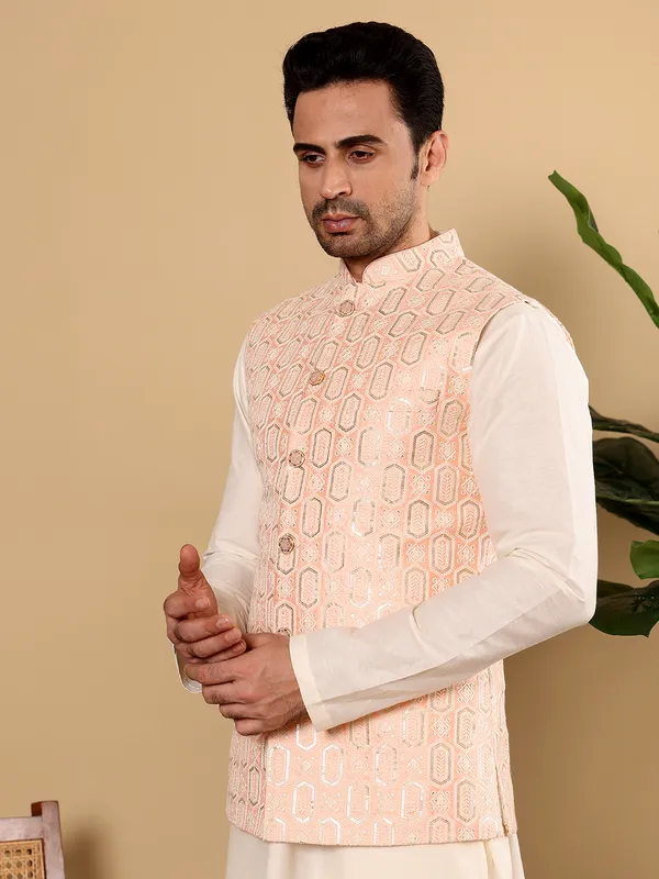 Men's_Light_Pink_Embroidered_Nehru_Jacket