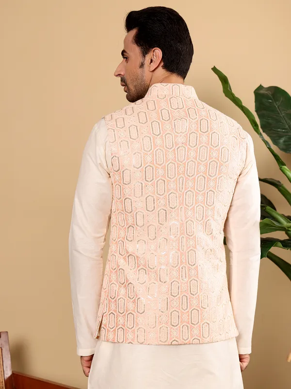 Men's_Light_Pink_Embroidered_Nehru_Jacket