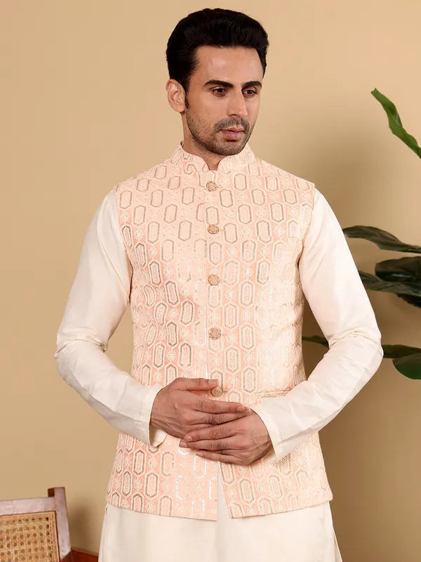 Men's_Light_Pink_Embroidered_Nehru_Jacket