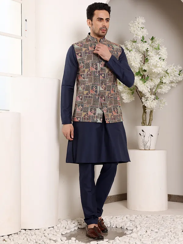 Men's_Multicolor_Embroidered_Mandarin_Collar_Nehru_Jacket