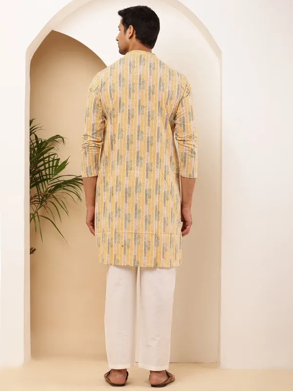 Beige_Cotton_All-Over_Traditional_Motifs_Kurta_For_Men