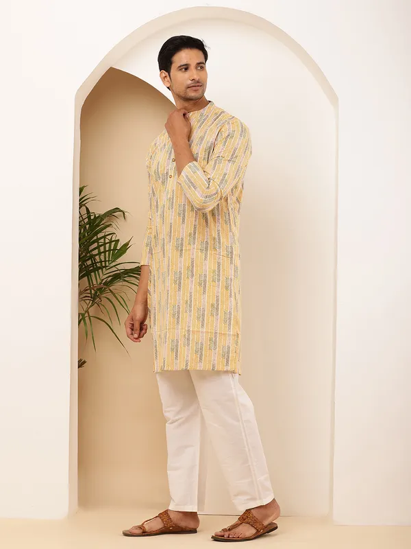 Beige_Cotton_All-Over_Traditional_Motifs_Kurta_For_Men