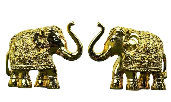 Gold-Plated_Decorative_Elephant_Figurine,_Traditional_Hathi_Design,_Home_Decor