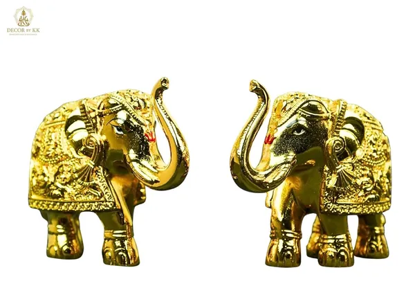 Gold-Plated_Decorative_Elephant_Figurine,_Traditional_Hathi_Design,_Home_Decor