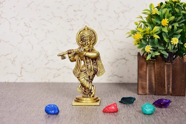 Elegant_Brass_Krishna_Idol_On_Pedestal_–_Perfect_For_Home_&_Temple_By