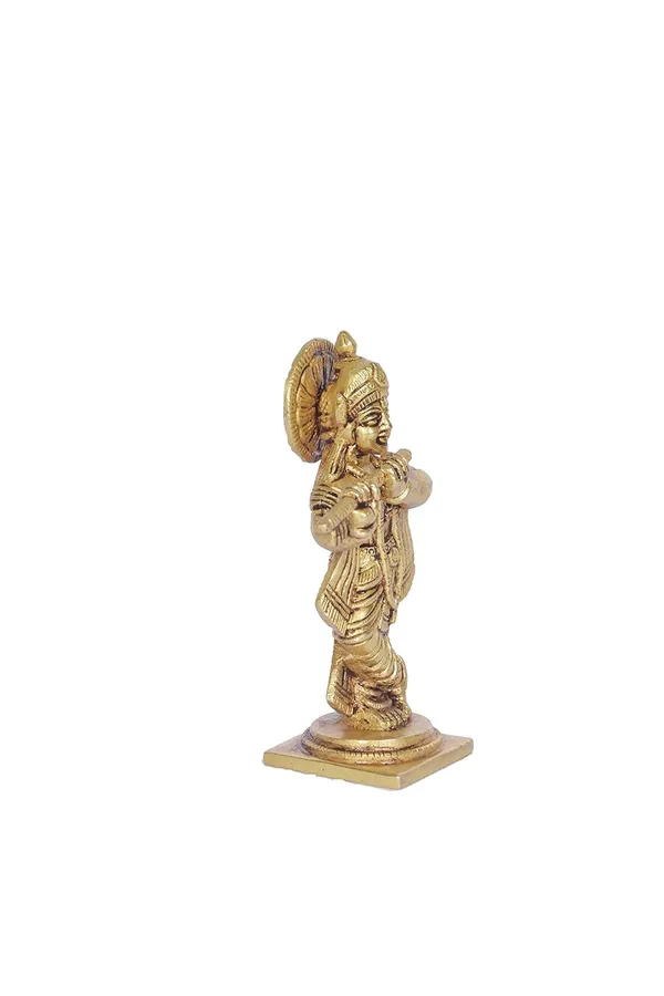 Elegant_Brass_Krishna_Idol_On_Pedestal_–_Perfect_For_Home_&_Temple_By