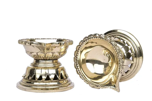 Brass_Diya_(2_Pc_Set)_|_Aarti_Deepak_For_Home_Use