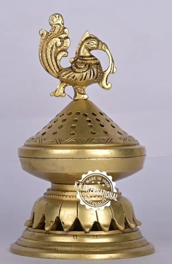 Dhoop_Dani_Brass_Peacock_Loban_Incense_Holder_Burner