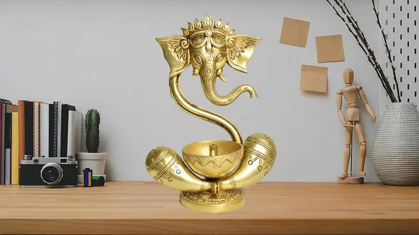 Handcrafted_Brass_Ganesh_Diya_(10_Inch,_1.5Kg,_Gold_Finish)_–_Premium_Deepak_For_Home_Decor