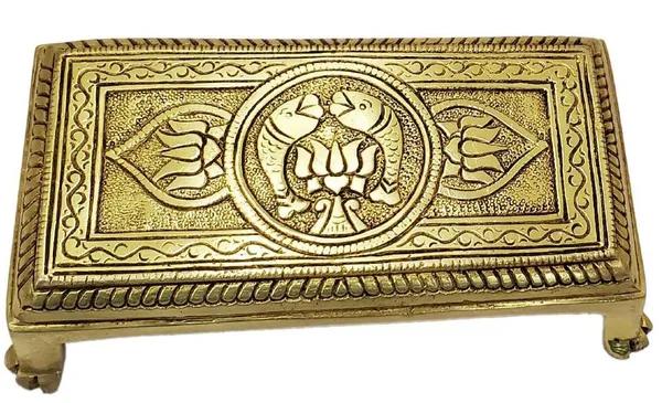 Brass_Chowki_–_Elephant_Leg_Design_Asan_For_Home_&_Temple_Use_(5.5_Inches_X_3.5_Inches,_450G)