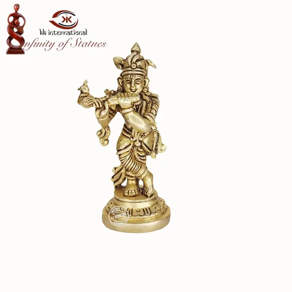 Yellow_Brass_Murli_Krishna_Statue,_Standard