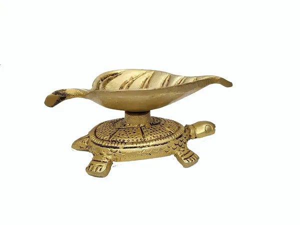 Decorative_Brass_Leaf_Diya_With_Turtle_Base_|_Oil_Lamp_For_Gifting_&_Home_Decor