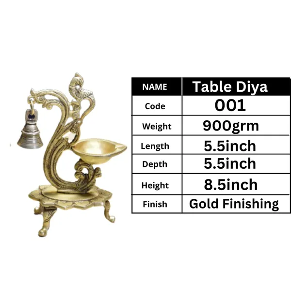 Brass_Decorative_Peacock_Diya_With_Bell_|_Antique_Black_Finish_|_Ideal_For_Gifting