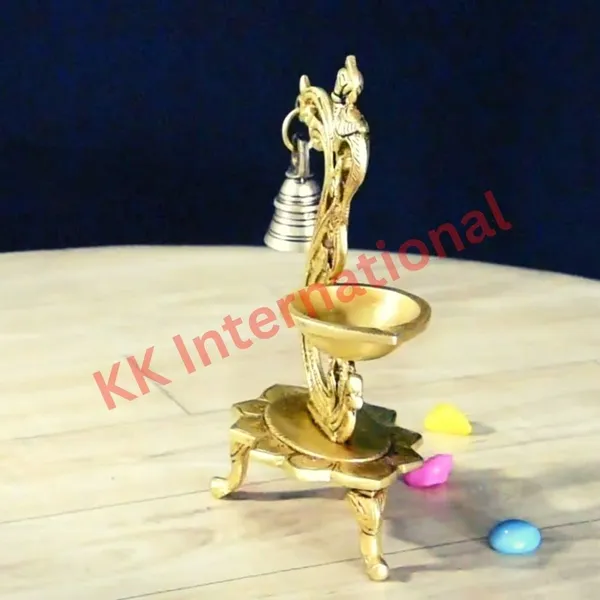 Brass_Decorative_Peacock_Diya_With_Bell_|_Antique_Black_Finish_|_Ideal_For_Gifting