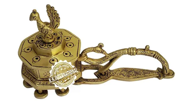 Dhoop_Dani_Brass_Peacock_With_Handle_Incense_Burner_H-4.5_Inches_L-7.5_Inches_W-850_G