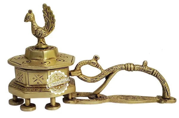 Dhoop_Dani_Brass_Peacock_With_Handle_Incense_Burner_H-4.5_Inches_L-7.5_Inches_W-850_G
