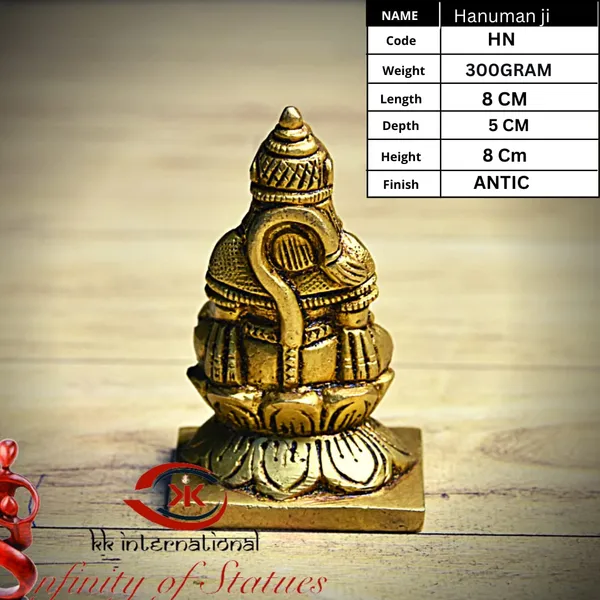 Brass_Bajrang_Bali/Shri_Hanuman_Ji_Brass_Idol_-3Inch_(L-8Cm_D-5Cm_H-8Cm)