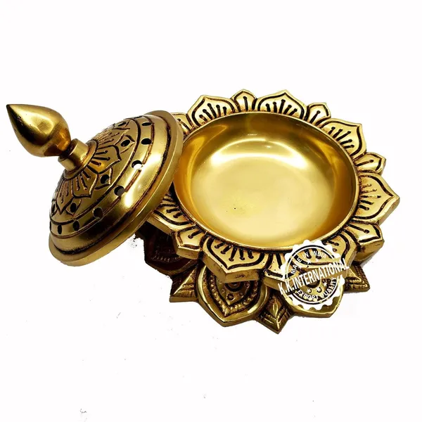 Handcrafted_Brass_Lotus_Incense_Burner_–_Elegant_Dhoop_Dani_For_Home_Decor
