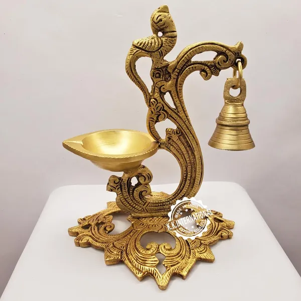 Brass_Hanging_Peacock_Diya_With_Bell_–_Antique_Finish_|_Deepak_For_Temple_&_Festive_Decor_By_Decor_By_Kk