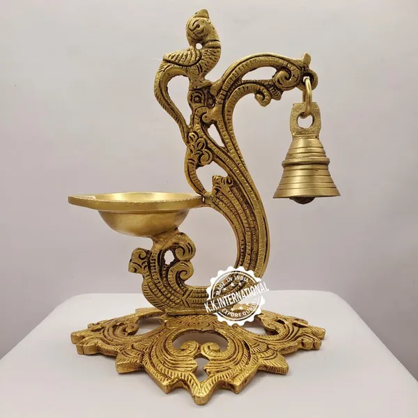 Brass_Hanging_Peacock_Diya_With_Bell_–_Antique_Finish_|_Deepak_For_Temple_&_Festive_Decor_By_Decor_By_Kk