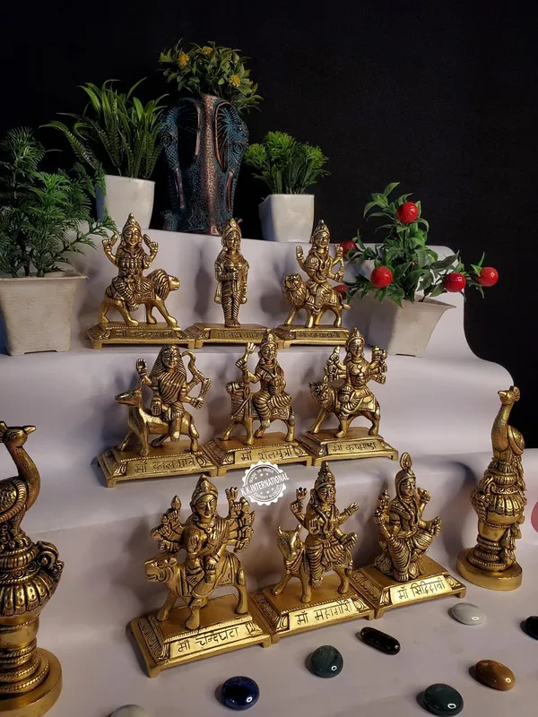 Gold_Brass_Nav_Durga_For_Home_Decor_&_Gifting