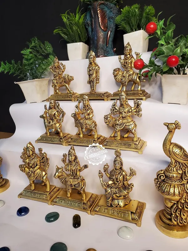 Gold_Brass_Nav_Durga_For_Home_Decor_&_Gifting