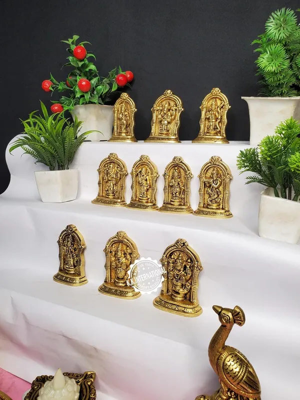 Handcrafted_Brass_Dashavatar_Showpieces_–_Set_Of_10,_3_Inches_Statues