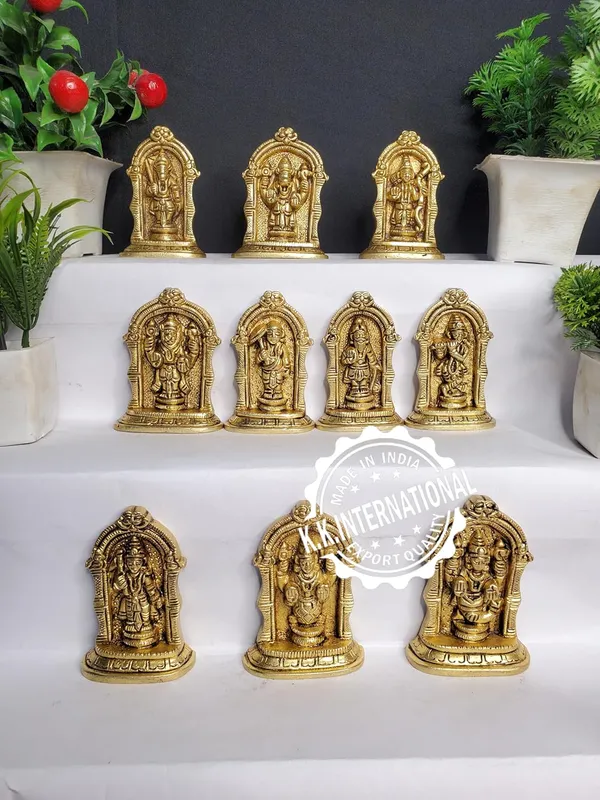 Handcrafted_Brass_Dashavatar_Showpieces_–_Set_Of_10,_3_Inches_Statues