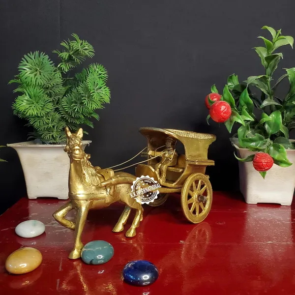 Brass_Horse_Cart_Showpiece_6.5_Inches_Standard_Pack_Of_1