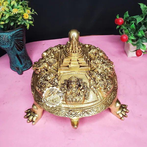 Brass_Tortoise_With_Shree_Yantra_By_For_Home_Decor_&_Gifting