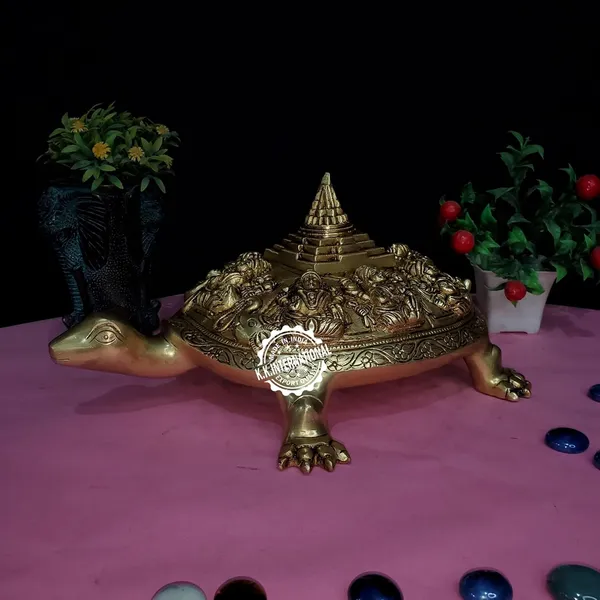 Brass_Tortoise_With_Shree_Yantra_By_For_Home_Decor_&_Gifting