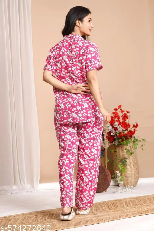 Pink_Cotton_Printed_Night_Dress_For_Women_&_Girls