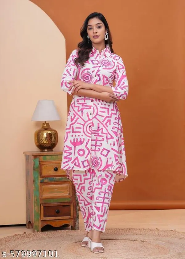 Pink_Cotton_Co-Ord_Set_For_Women_&_Girls