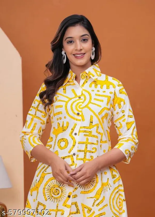Yellow_Cotton_Co-Ord_Set_For_Women_&_Girls
